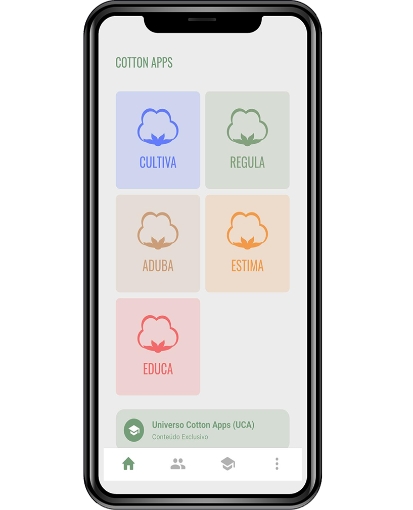 Aplicativos Cotton Apps em smartphones